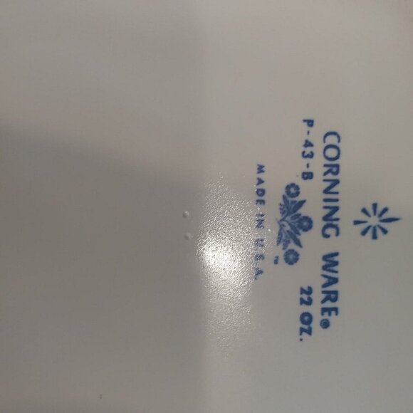 Set of 2 Corning Ware Blue Cornflower 2 3/4 cup casserole dish - Picture 6 of 13